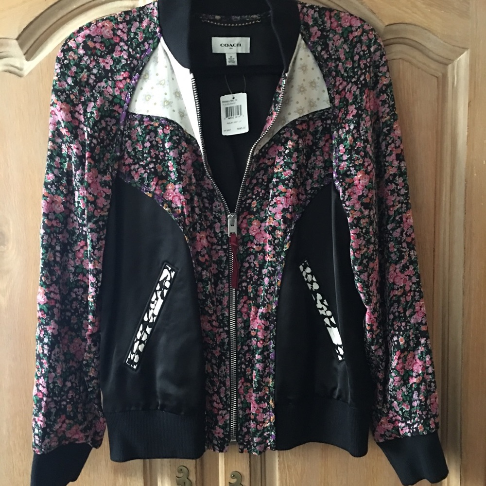 Beautiful multi color coach bomber style jacket